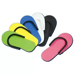 IKONNA SLIP RESISTANT DISPOSABLE PEDICURE SLIPPERS MULTICOLOR 12 PCS