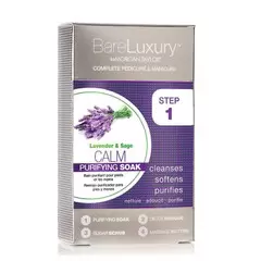 BARE LUXURY LAVENDER & SAGE COMPLETE PEDICURE & MANICURE IN A BOX 4 IN 1 - SOAK, SCRUB, MASQUE, MASSAGE