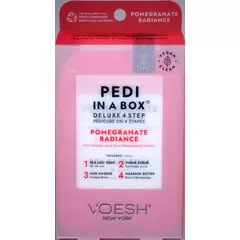 VOESH DELUXE PEDICURE IN A BOX 4 IN 1 - POMEGRANATE RADIANCE