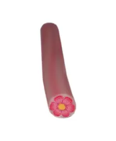 FIMO ART STICK - RED & YELLOW FLOWER