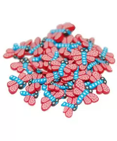 SLICED FIMO ART - RED DRAGONFLY (500PCS)