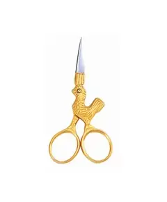 ROOSTER NAIL SCISSORS / GOLD PLATED 9CM
