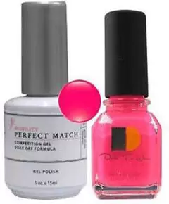 LECHAT PERFECT MATCH GEL POLISH & NAIL LACQUERRED THAT'S HOT PINK 2-.5OZ/15ML