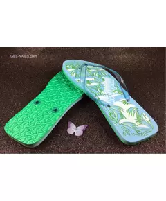 BEACH OR SPA FLIP-FLOPS GREEN AND BLUE