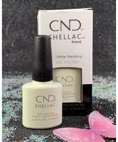 CND SHELLAC WHITE WEDDING COLOR COAT GEL NAIL POLISH 7.3ML-0.25OZ