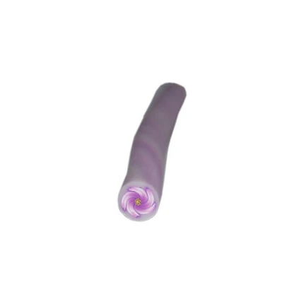 FIMO ART STICK - PURPLE & WHITE FLOWER