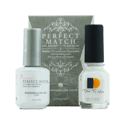 LECHAT PERFECT MATCH GEL POLISH & NAIL LACQUER MARSHMALLOW GIN 2-.5OZ/15ML
