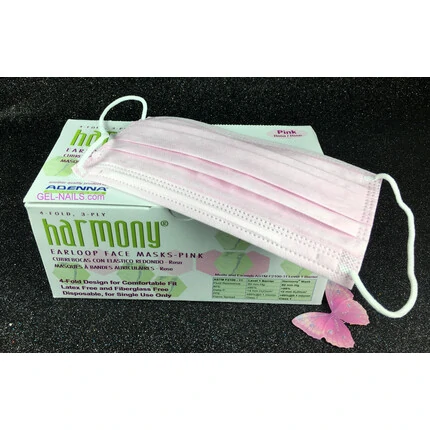 HARMONY EARLOOP FACE MASKS PINK BOX 50 PCS