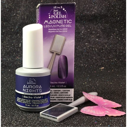 IBD ELECTRO - VIOLET 6597 MAGNETIC LED UV PURE JUST GEL POLISH + MAGNET AURORA NIGHTS COLLECTION 14 ML 0.5 OZ