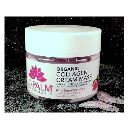 LA PALM SPA PRODUCTS - ORGANIC COLLAGEN CREAM MASK - MID SUMMER ROSE 12OZ-340G