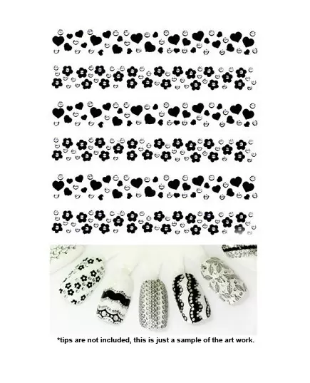 3D DETAILED NAIL STICKERS WITH RHINESTONES LR_N03_B
