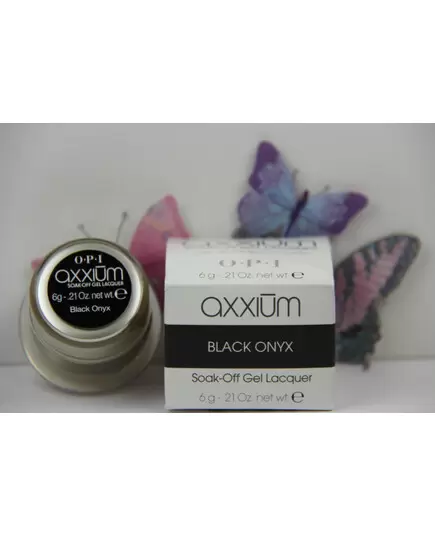 AXXIUM OPI SOAK-OFF GEL LACQUER BLACK ONYX 6G 0.21 OZ