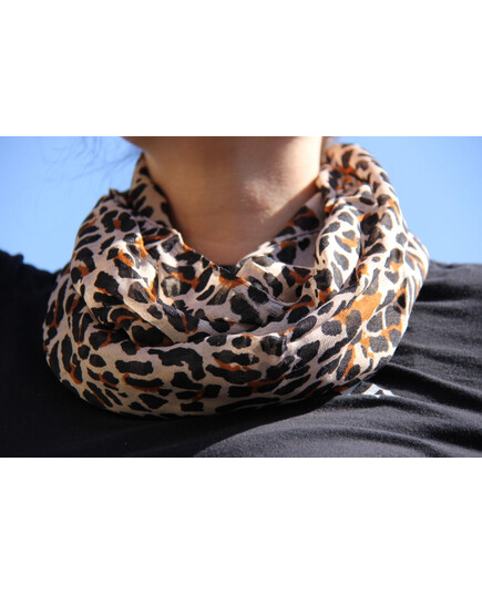 OPI FASHION LEOPARD CHEETAH PRINT CIRCLE LOOP INFINITY SCARF