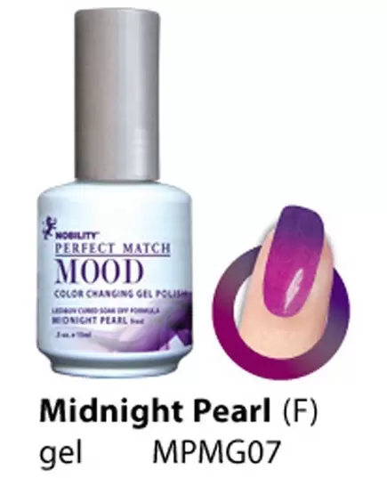 LECHAT MIDNIGHT PEARL FROST PERFECT MATCH MOOD COLOR CHANGING GEL POLISH MPMG07