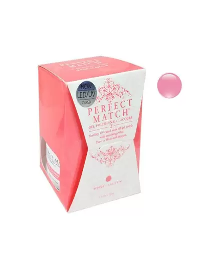 LECHAT PERFECT MATCH GEL POLISH & NAIL LACQUER PINK CLARITY .5OZ/15ML