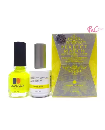 LECHAT PERFECT MATCH GEL POLISH & NAIL LACQUER HAPPY HOUR 2-.5OZ/15ML