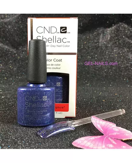 CND SHELLAC STARRY SAPPHIRE 91261 GEL COLOR COAT STARSTRUCK COLLECTION 7.3 ML ( .25 FL OZ )