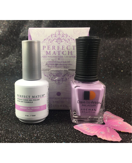 LECHAT MAGICAL WINGS FAIRY COLLECTION PERFECT MATCH GEL POLISH & NAIL LACQUER PMS198 -.5OZ/15ML