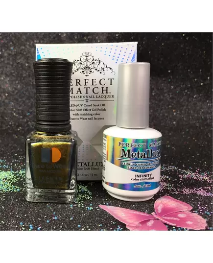 LECHAT PERFECT MATCH METALLUX INFINITY MLMS01 GEL POLISH & NAIL LACQUER 2-.5OZ/15ML