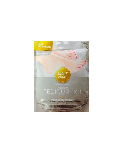 SAFE-T NAILS DISPOSABLE PEDICURE KIT PARABEN FREE- WATERLESS