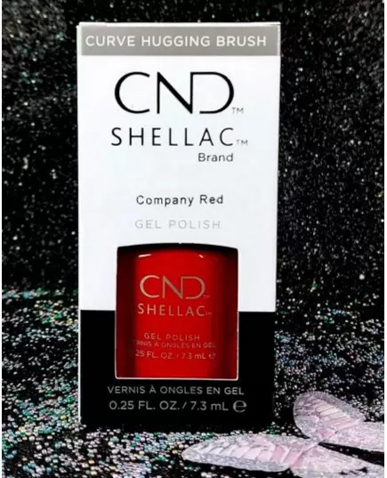 CND SHELLAC - COMPANY RED UV COLOR COAT GEL NAIL POLISH