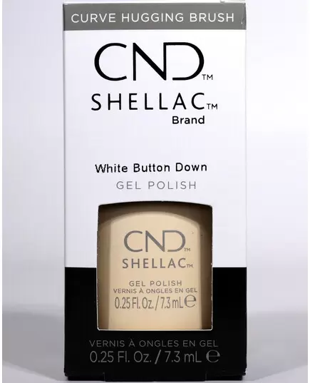 CND SHELLAC - WHITE BUTTON DOWN UV GEL NAIL POLISH