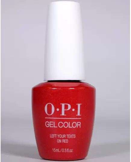 OPI GELCOLOR - LEFT YOUR TEXTS ON RED #GCS010