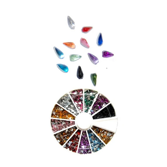 ACRYLIC DROP STONES - 12 COLORS