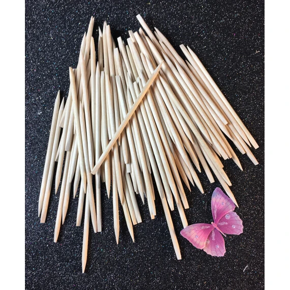 BIRCHWOOD CUTICLE STICKS 4" 100 PCS (11CM )