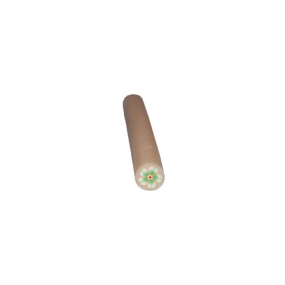 FIMO ART STICK - GREEN & WHITE FLOWER