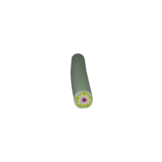 FIMO ART STICK - GREEN & PURPLE FLOWER