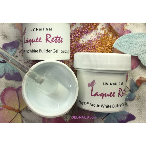 LAQUEE RETTE - EASY OFF UV BUILDER GEL - ARCTIC WHITE 1OZ (28G)