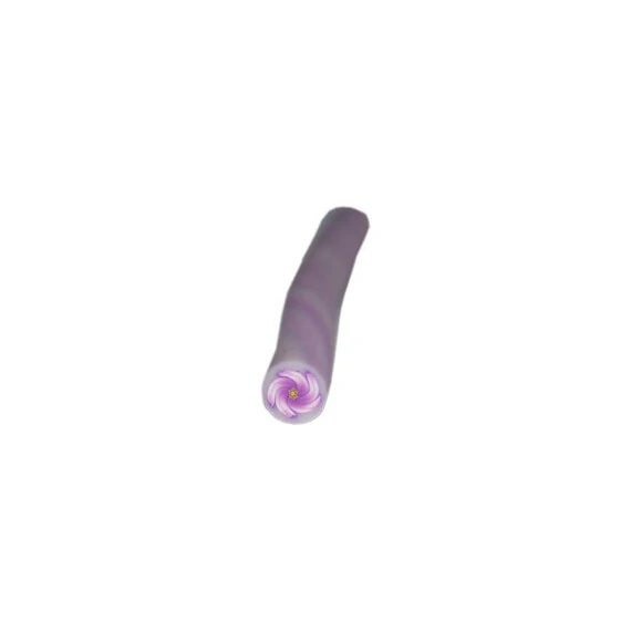 FIMO ART STICK - PURPLE & WHITE FLOWER