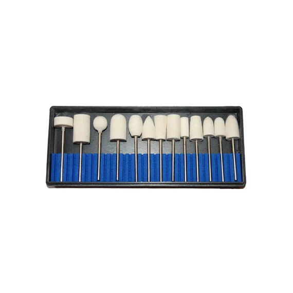 FELT NAIL POLISHING DRILL BITS SET - 13 PCS