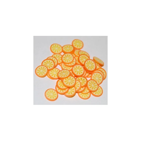 SLICED FIMO FRUIT - ORANGE (500PCS)