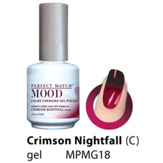 LECHAT CRIMSON NIGHTFALL PERFECT MATCH MOOD COLOR CHANGING GEL POLISH MPMG18