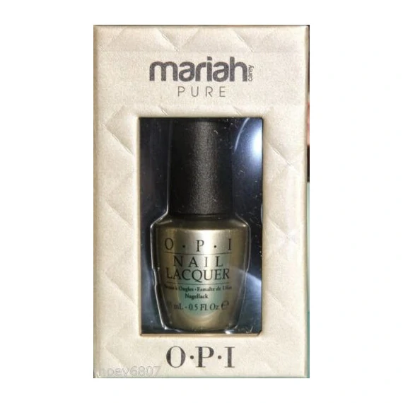 OPI NAIL LACQUER TOP COAT MARIAH CAREY HOLIDAY PURE 18K WHITE GOLD & SILVER