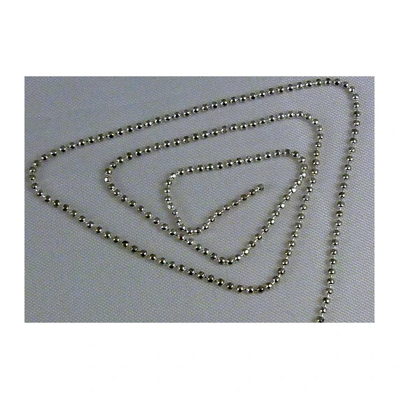 NAIL ART METAL SILVER BALLS CHAIN 12 INCHES