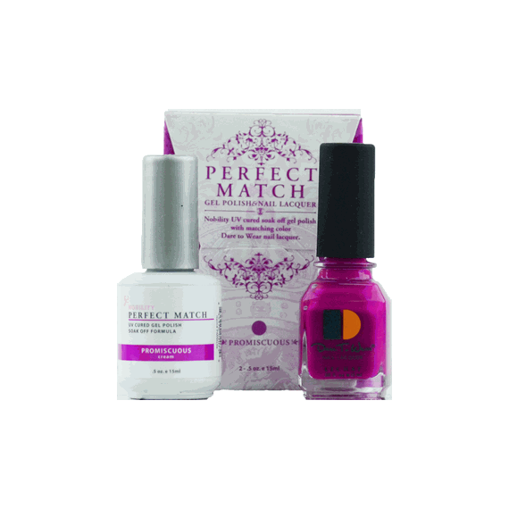 LECHAT PERFECT MATCH GEL POLISH & NAIL LACQUER PROMISCUOUS 2-.5OZ/15ML