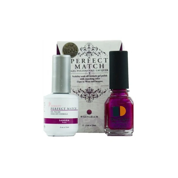 LECHAT PERFECT MATCH GEL POLISH & NAIL LACQUER SANGRIA 2-.5OZ/15ML - PMS12