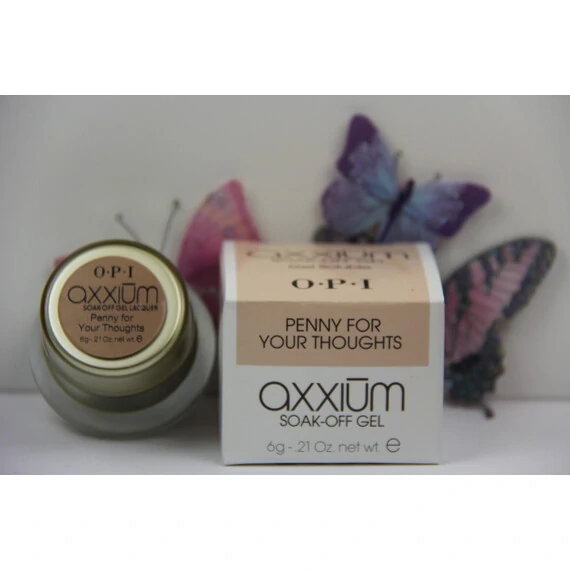 AXXIUM OPI SOAK-OFF GEL LACQUER PENNY FOR YOUR THOUGHTS 6 GM - 0.21OZ