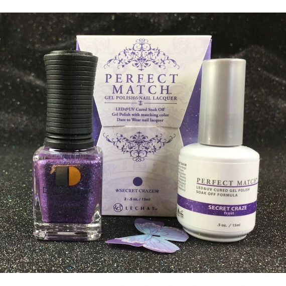 LECHAT PERFECT MATCH GEL POLISH & NAIL LACQUER- SECRET CRAZE PMS182
