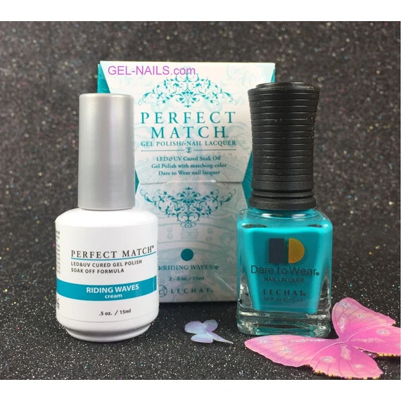 LECHAT PERFECT MATCH RIDING WAVES PMS175 GEL POLISH & NAIL LACQUER -.5OZ/15ML - PMS175