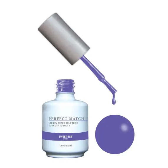LECHAT PERFECT MATCH GEL POLISH & NAIL LACQUER - SWEET IRIS .5OZ-15ML - PMS148