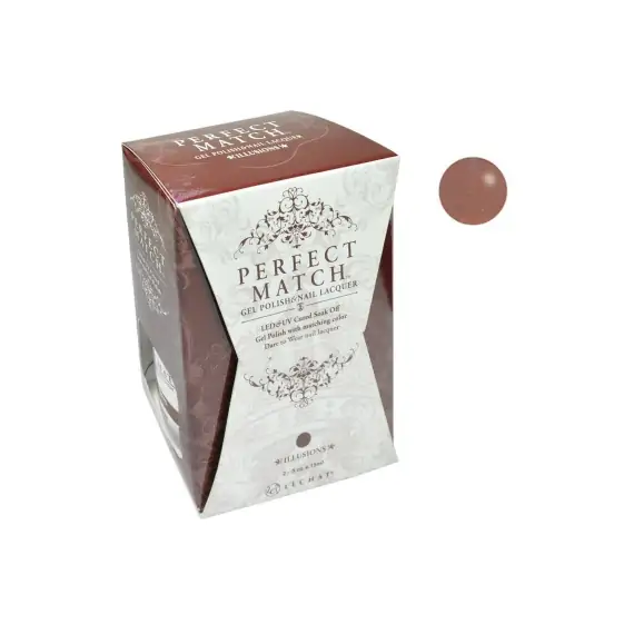 LECHAT PERFECT MATCH GEL POLISH & NAIL LACQUER ILLUSIONS 2-.5OZ/15ML - PMS107