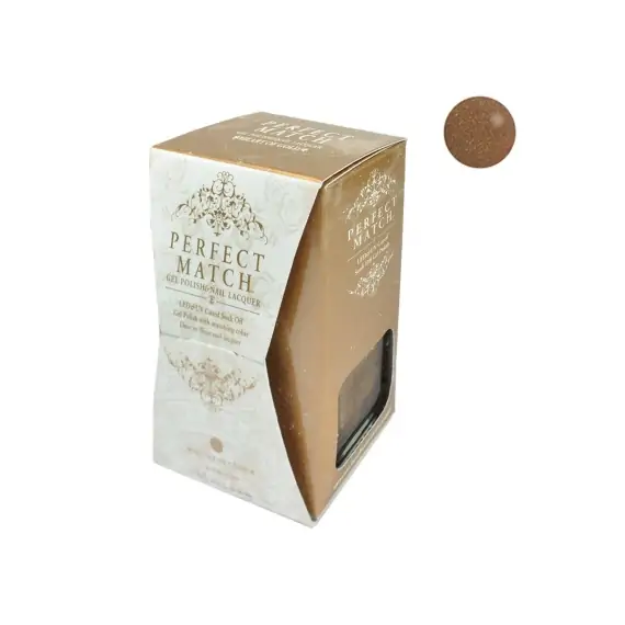LECHAT PERFECT MATCH GEL POLISH & NAIL LACQUER HEART OF GOLD 2-.5OZ/15ML - PMS123