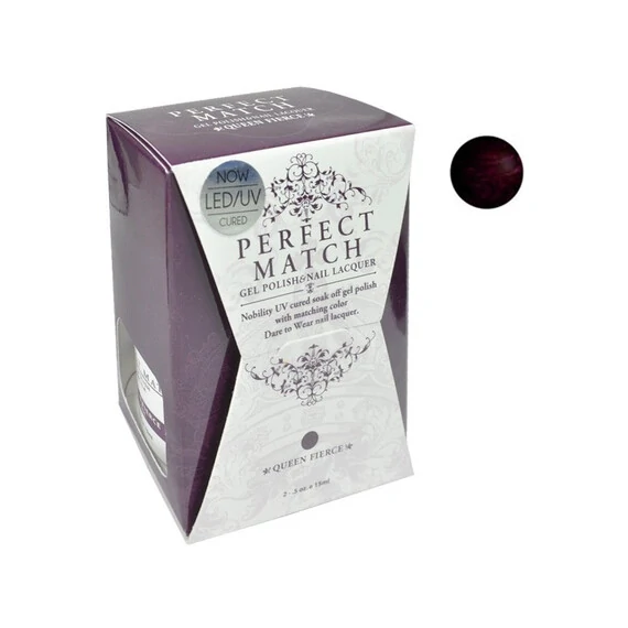 LECHAT PERFECT MATCH GEL POLISH & NAIL LACQUER - QUEEN FIERCE .5OZ 15ML