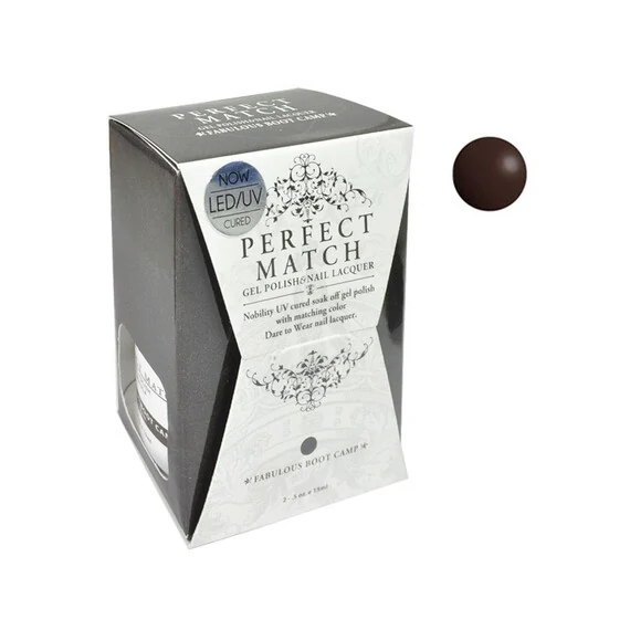 LECHAT PERFECT MATCH GEL POLISH & NAIL LACQUER - FABULOUS BOOT CAMP - .5OZ 15ML