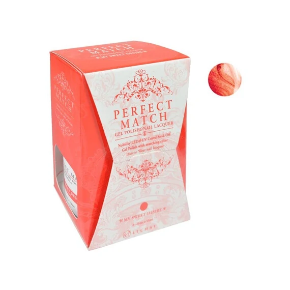 LECHAT PERFECT MATCH GEL POLISH & NAIL LACQUER - MY SWEET DESIRE - .5OZ 15ML