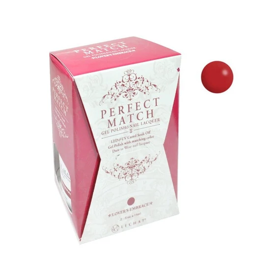 LECHAT PERFECT MATCH GEL POLISH & NAIL LACQUER LOVER'S EMBRACE 2-.5OZ -15ML